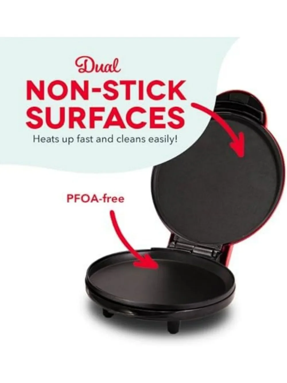 Electric Pancake & Egg Griddle Maker - Nonstick, Quick Heat-Up, Easy Cleanup